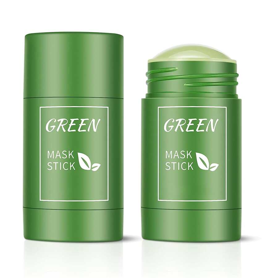 1 pieza Mascarilla facial eliminación de puntos negros limpieza profunda de poros hidratante brillante té verde , apto para todo tipo de piel , 35g , para hombre y mujer