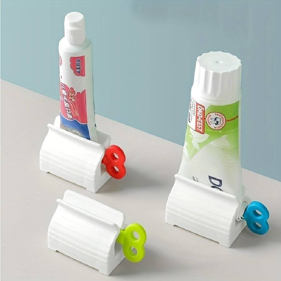 1pc/2pcs/3pcs Household Toothpaste Dispenser Squeezer Bathroom Accessories Toothpaste Holder Organizer Hair Dye Cosmetics Creative Squeezer Without Waste Bathroom Decor Summer Back To School