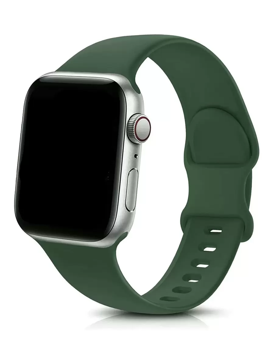 1pc Pine Green Silicone Watch Band With Buckle Pin Compatible With Apple Watch As A Gift For Students Returning To School