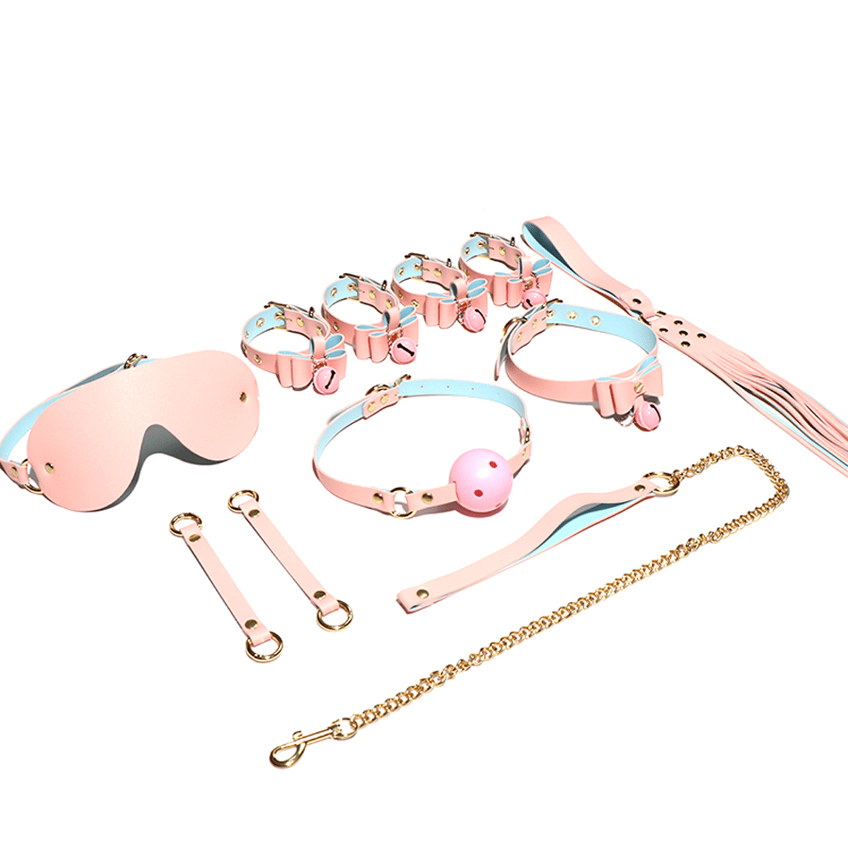 Eight Piece Box Set Role Play Handcuffs Chest Clip Ball Adult Sex Toys