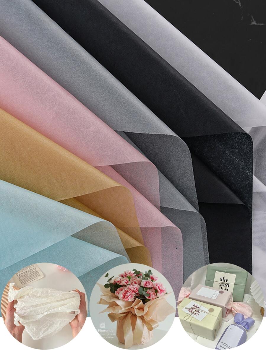 20 Sheets Matte Wrapping Paper/ Sydney Paper, 50*70 Cm, For Gift Wrapping, Flower Wrapping, Photography Background Valentines