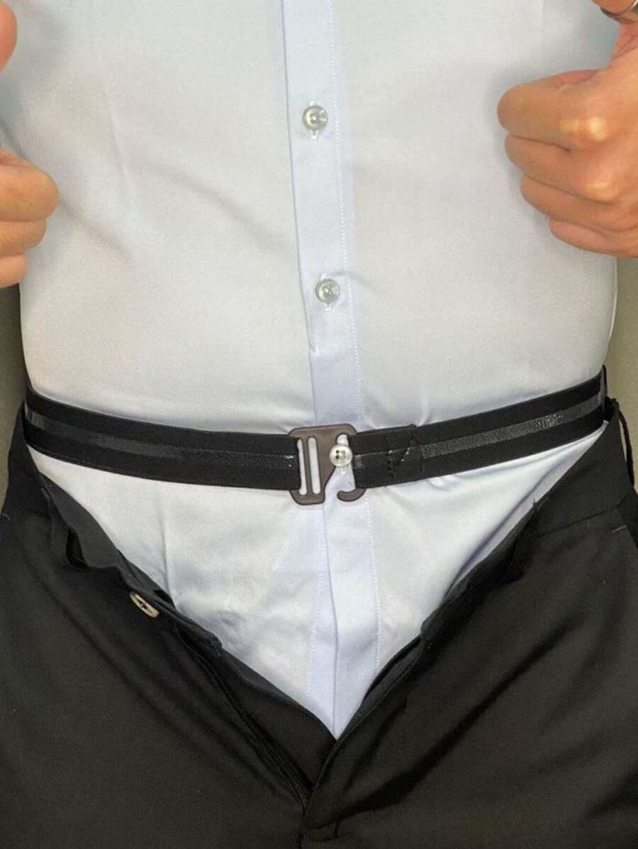 1pc Men's Shirt Stays Adjustable Elastic Suspenders With Non-Slip Locking Clamps Casual Summer, School