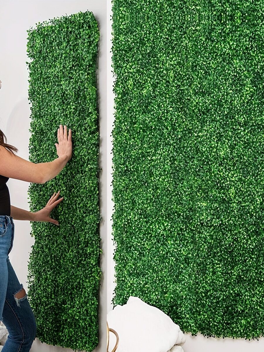 2/10/20 piezas, Paneles de boj artificial de plástico, Tablero de hojas artificiales de plástico verde para decoración de pared, Adecuado para decoración, pared, fiesta, exterior, decoración interior sencilla DIY (10in*10in), Día de San Valentín, Regalo, Cumpleaños, Graduación, Plantas falsas