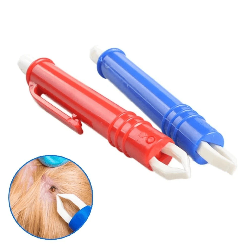 Zecken-Zangen, Milben-Anti-Hund-Zecken und -Flöhe, Floh-Zufallsfarbene Zecken-Pinzette, Clip für Kaninchen-Zecken, Haar-Pflege-Produkt, Mini-Milben-Akari-Zecken-Entferner, Pinzetten zum Entfernen von Flöhen für Haustierhunde und -katzen, Zubehör für Welpen-Hundetrimm-Utensilien