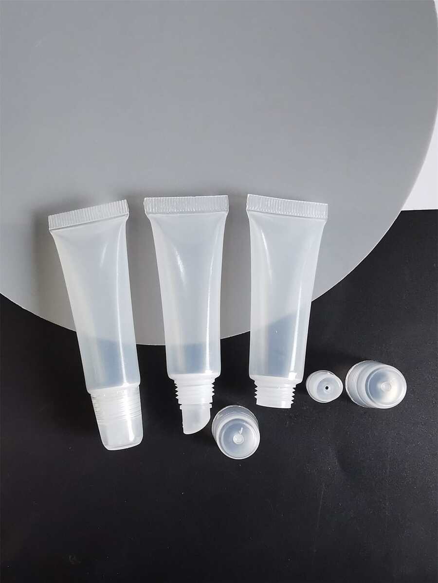 3 peças Tubo de Batom Transparente de Material PE de 10ml com Ponta Inclinada, para Bálsamo Labial, Brilho Labial, Cosméticos em Creme, Portátil para Uso Doméstico ou de Viagem, Decoração de Casa, Sala de Estar, Quarto, Banheiro, Artigos de Viagem, Casamento, Festa, Aniversário, Presentes para Homens, Mães, Pais, Amigos, Ano Novo, Acessórios, Presente Engraçado