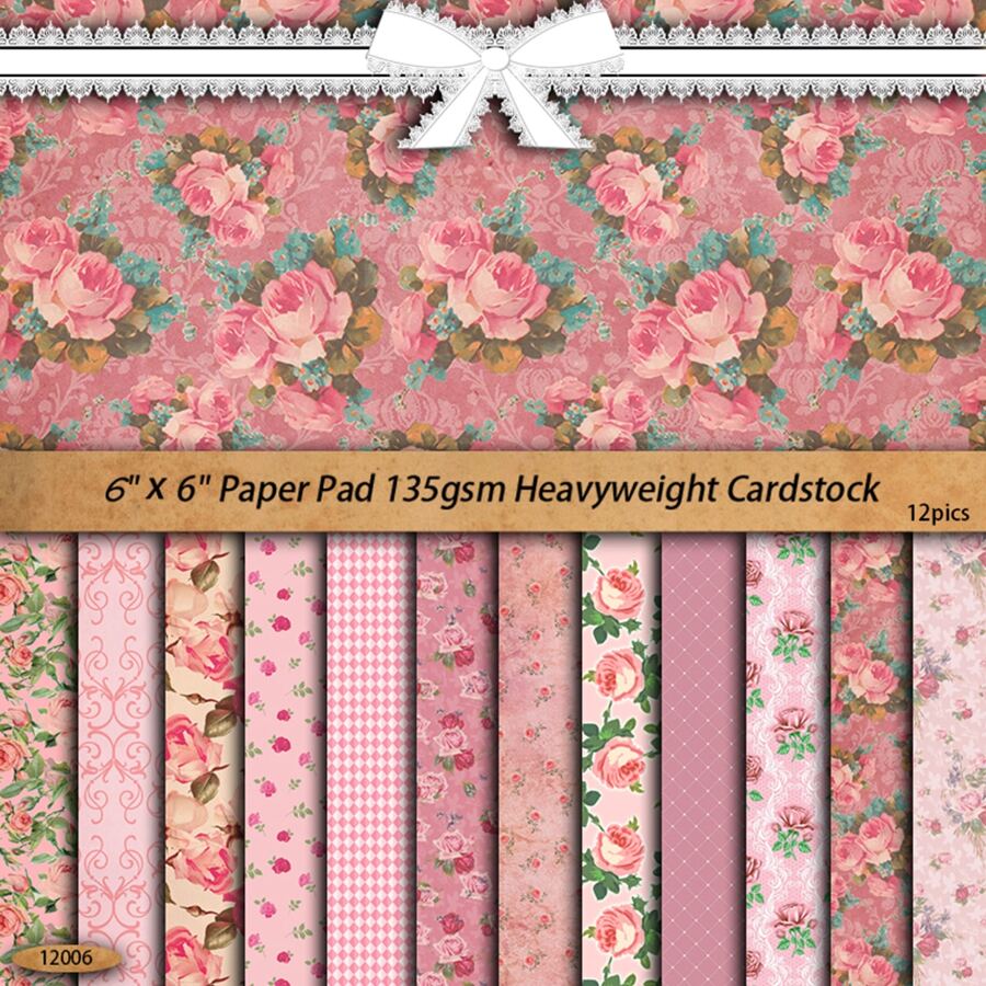 1set Vintage Floral & Plant Printed Scrapbooking Creative Material Paper For Diy Crafts, Office Supplies, Student Learning, Party Decorations & Favors Back To School