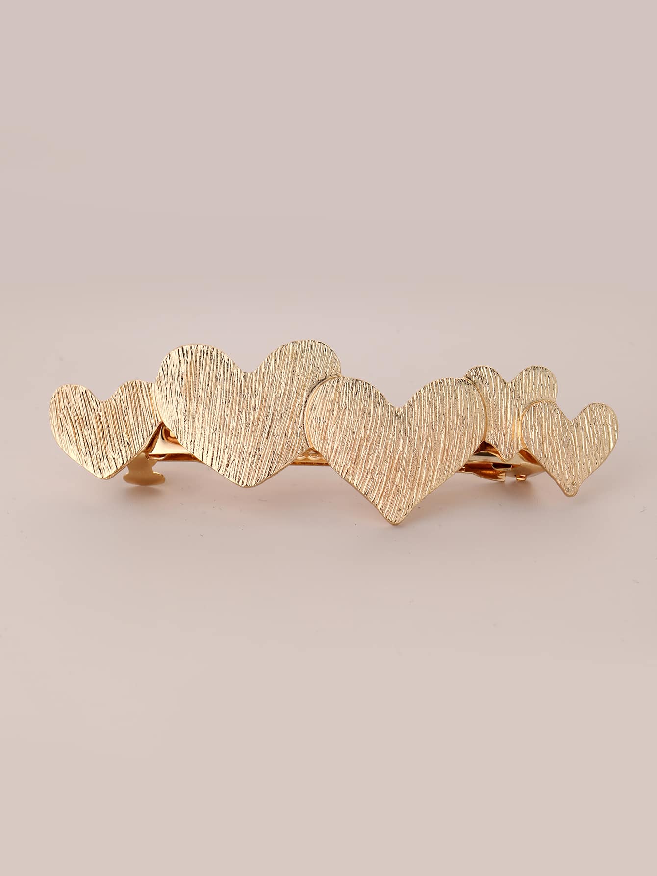 1pc Women Hair Accessory Metal Heart Shaped Spring Clip For Ponytail In Simple And Versatile Style Casual Valentine's Day Valentines