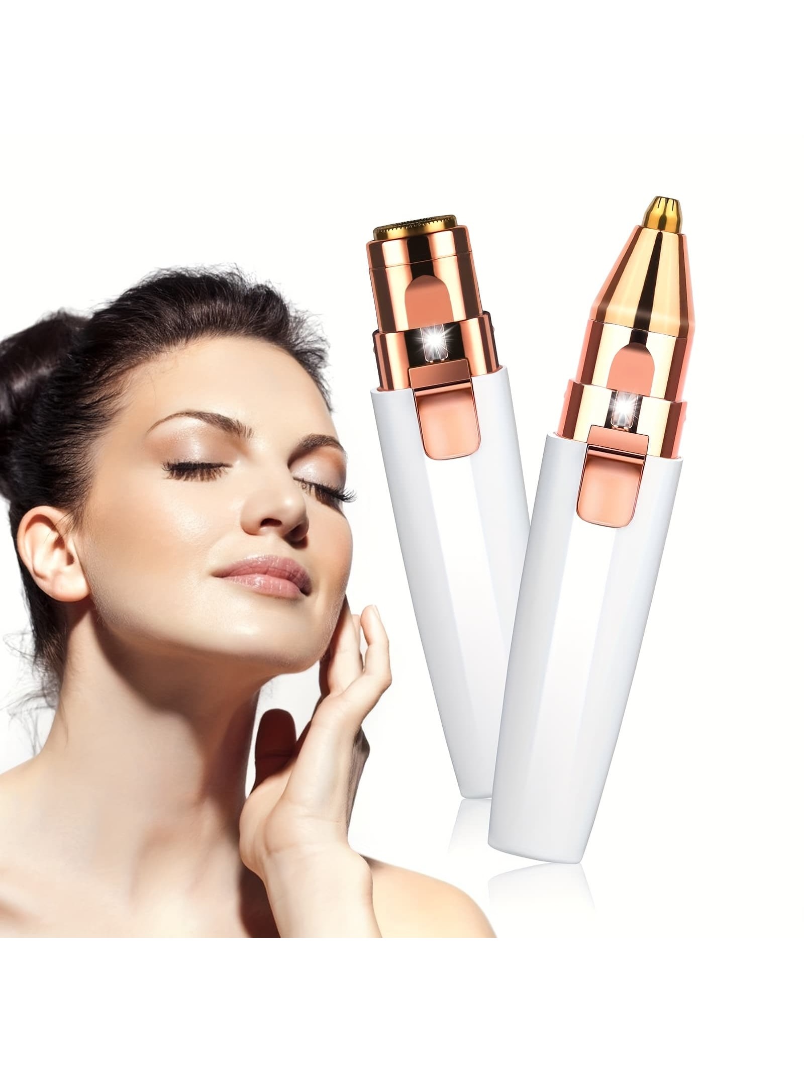 2 In 1 Electric Eyebrow Trimmer & Shaver For Women, Lipstick Style