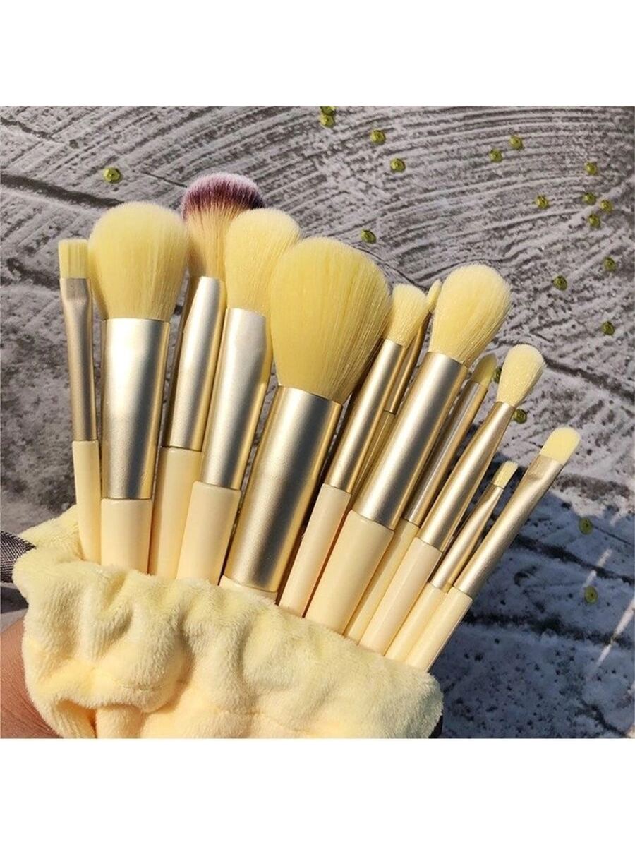 13pcs Yellow Makeup Brush Set Black Friday