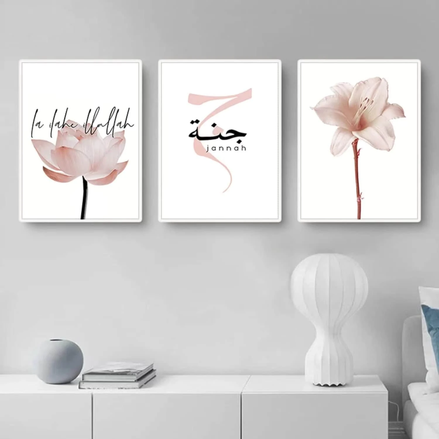 YIKES 3 Ensembles De Peinture Sur Toile Moderne Sans Cadre Avec Impression D'art Florale Pour La Décoration De La Maison Dans Le Salon Et La Chambre À Coucher