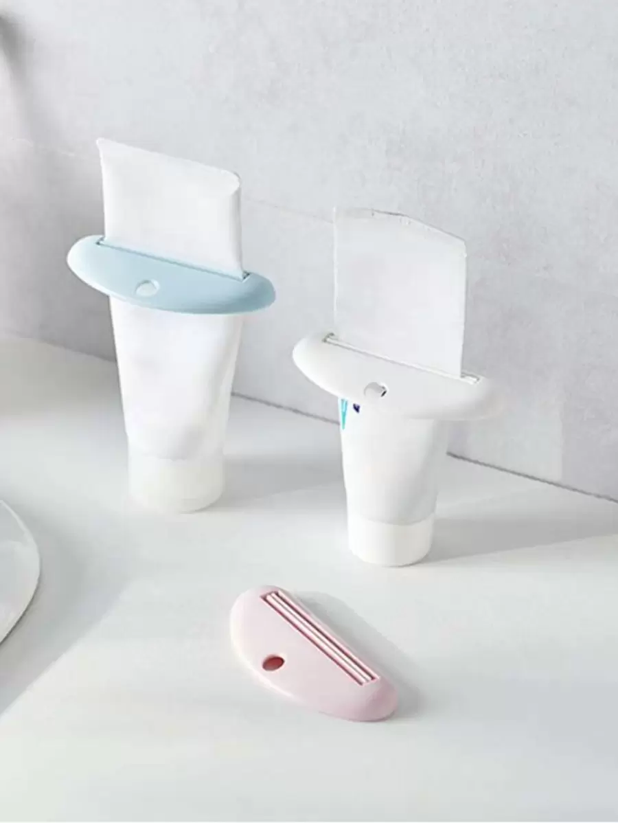 2 pièces Presse-tube de dentifrice et de lotion de couleur aléatoire, décoration de salle de bain, décoration d'automne, retour à l'école