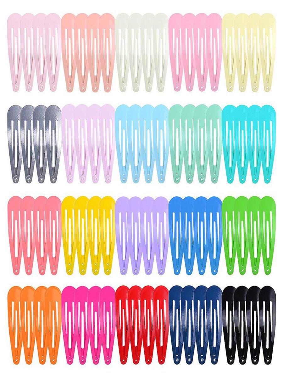 20pcs Women Random Color Casual Snap Clip For Hair Decoration For Back To School Y2k Hair Clips Claw Clips Hair Barrettes