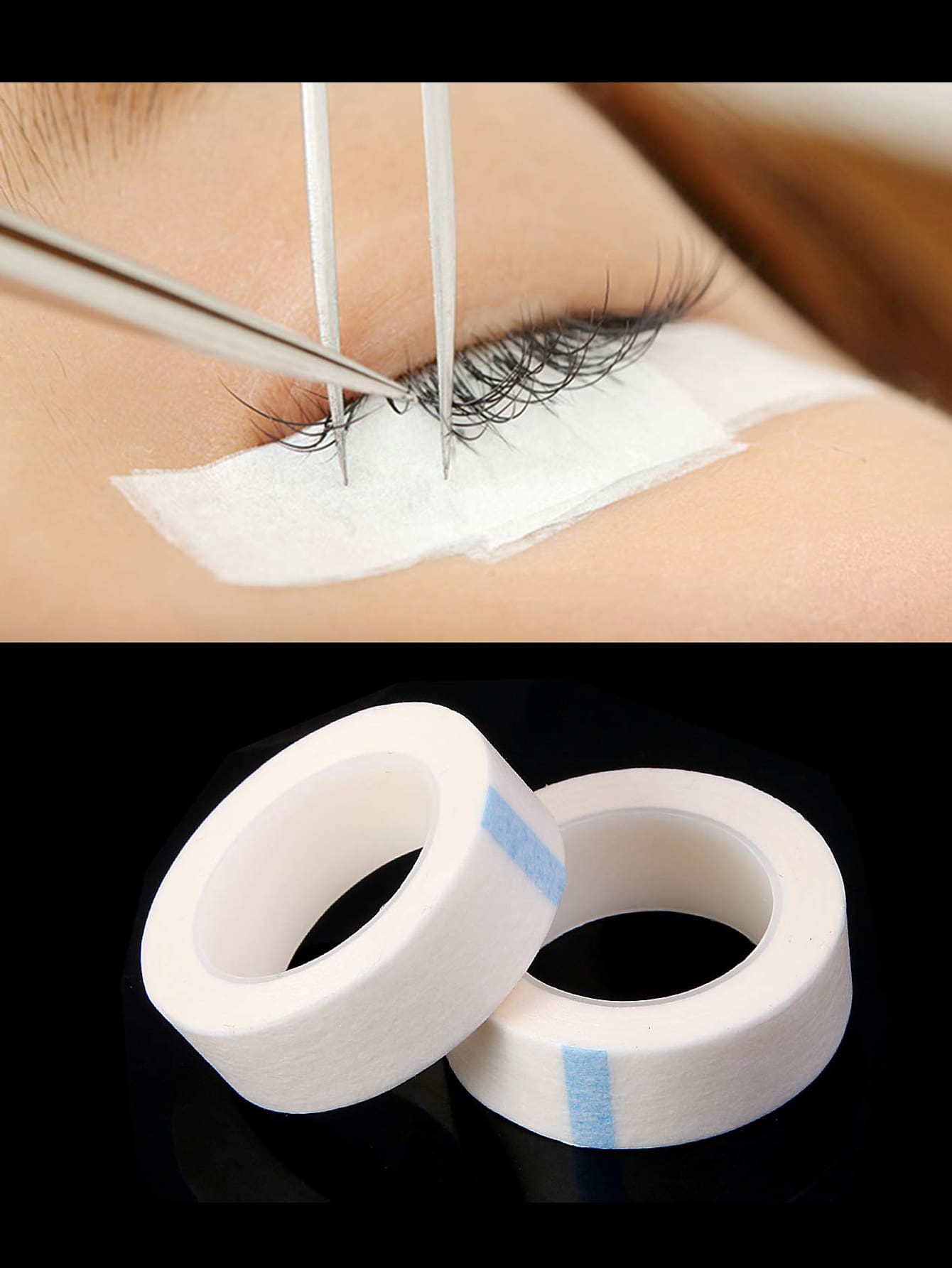 2 Rouleaux De Ruban En Papier Respirant Non-tissé Pour Les Cils, Extension De Cils, Patch De Faux Cils Pour Yeux, Autocollant De Paupière, Accessoires D'outils De Maquillage