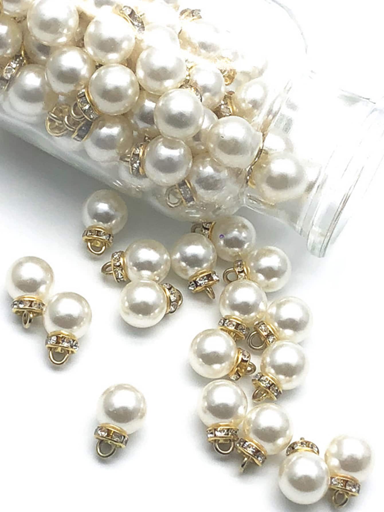 50 Stück Abs Faux Perlen Förmiger Anhänger Für Diy Schmuck Herstellung