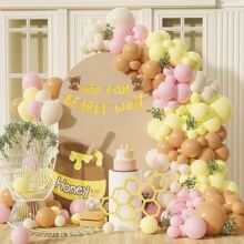 We Can Bearly Wait Glitter Banner, Baby Shower Decorations, Gender Reveal Party Supplies for Teddy Bear Theme Garland (Gold and Brown)