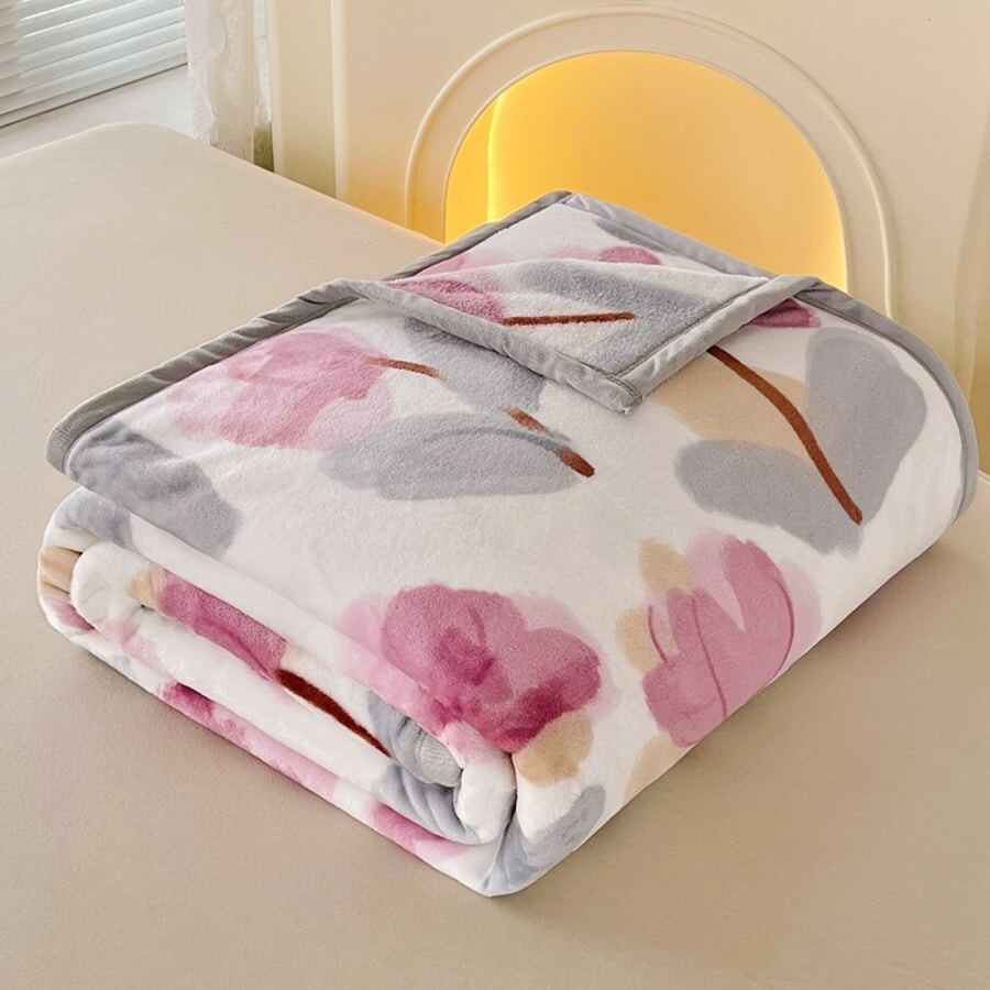 1 pièce Couverture En Tissu Duveteux Pour Sieste , Chambre , Voiture Utiliser ; Doux , Doux Pour La Peau , Confortable ; Tous Saison Disponible ; Canapé , Salon , Chambre À Coucher , Intérieur , Extérieur ; Unisexe , Adulte , Enfant , Épais , Chaud