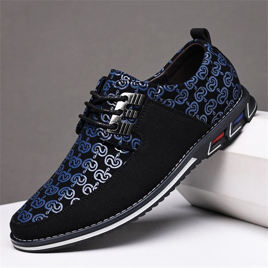 Zapatos De PU Transpirables Con Suela Suave Para Hombres, Zapatillas De Deporte De Confort Con Punta Redonda Y Moda Para Ocasiones Casuales Y Deportivas