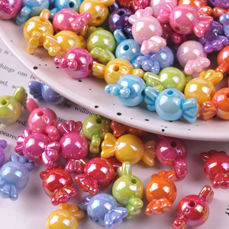 30 Stücke/Packung, 16 mm, Ab-Farbeffekt, zufällig gemischte Acrylperlen für die DIY-Schmuckherstellung, geeignet für Armbänder, Halsketten, Handyketten-Zubehör