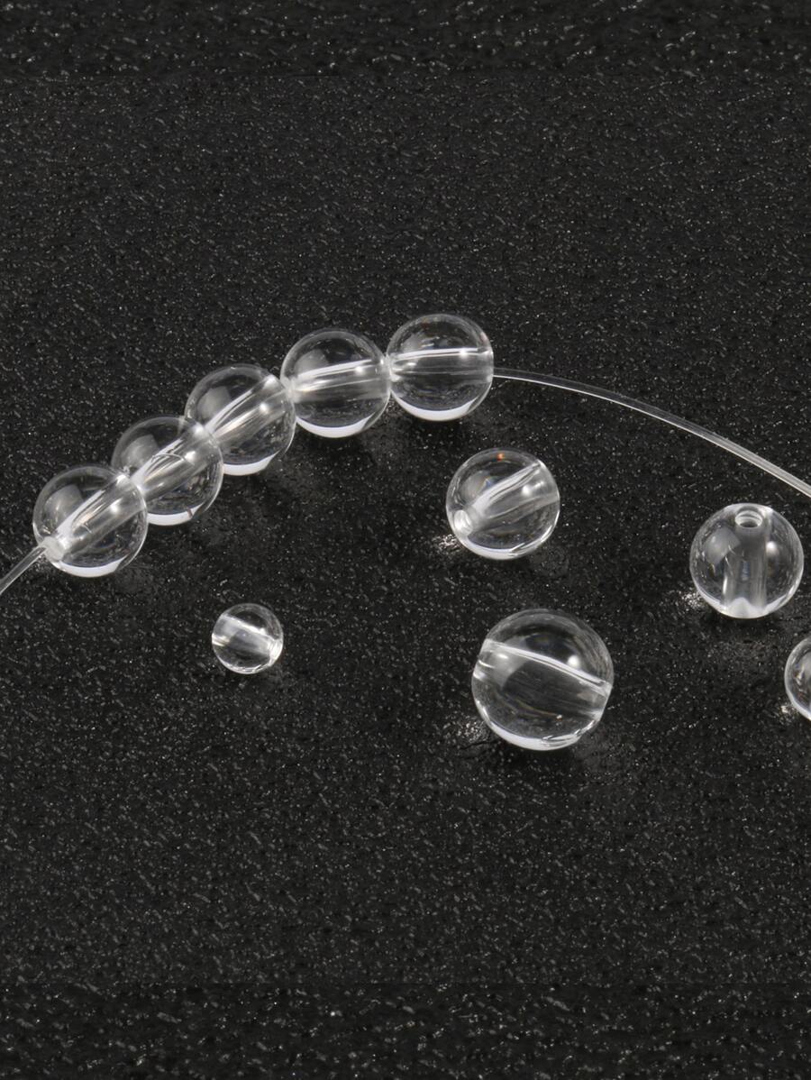 50-600 Piezas De Cuentas Abs Transparentes Blancas Para Hacer Joyas Diy Bolas Redondas De 6/8/10/12mm.
