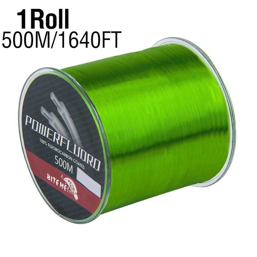 1Roll 500m/1640ft Super Strong Fishing Line Japan Monofilament Nylon Fishing Line 2-35LB Fluorocarbon Coating Fishing Line