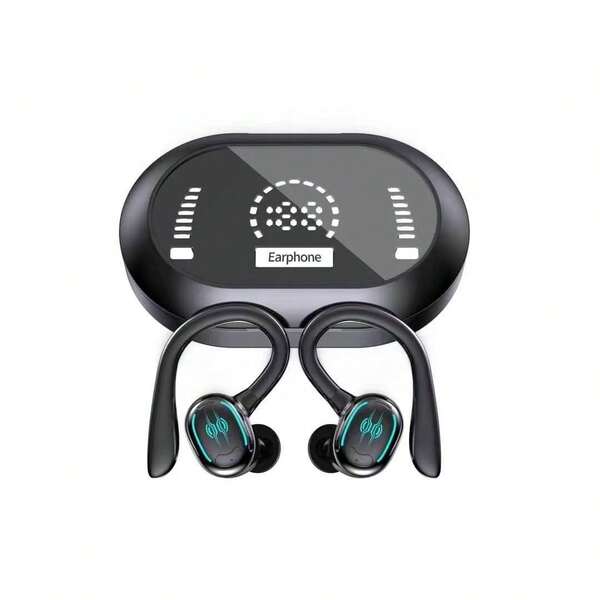 1pc Black Tws Wireless Earbuds, 9d High Fidelity Headset With Stereo