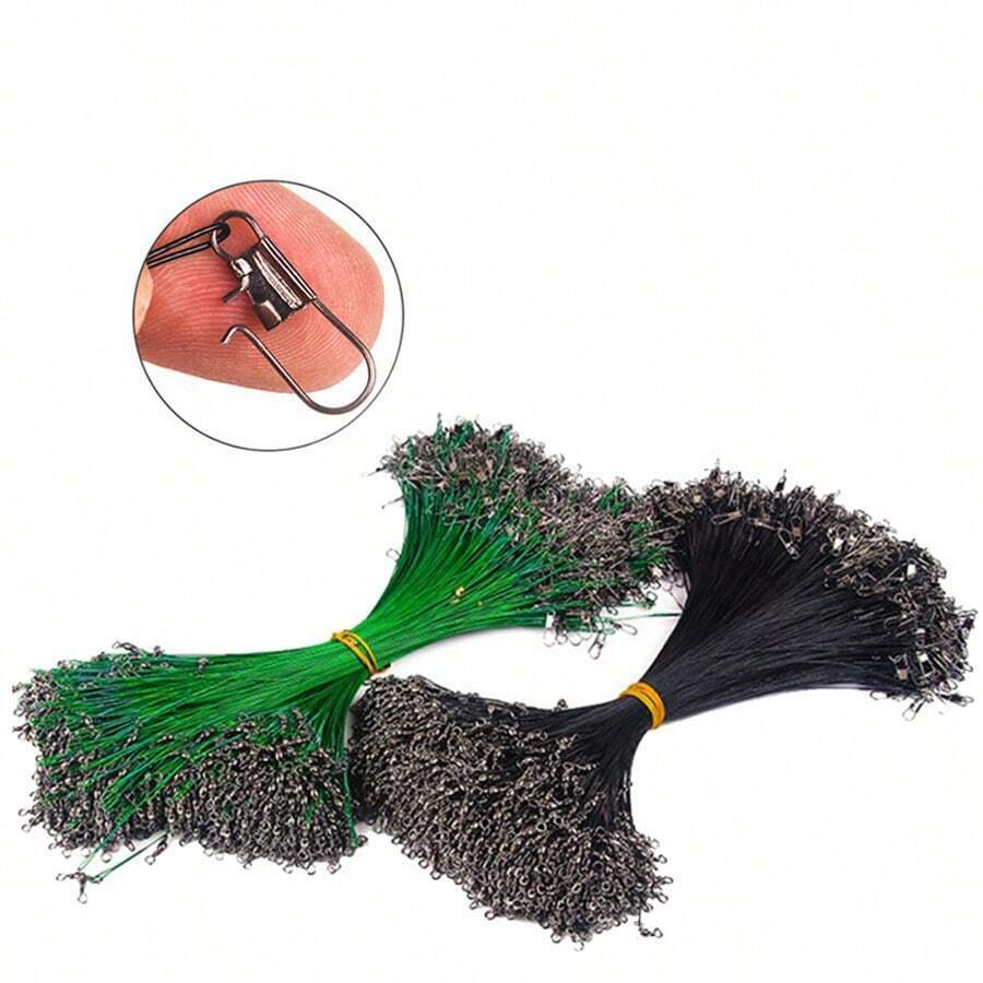 20PCS 15/20/25/30cm Anti-bite Fly Leash Fishing Lead Line Rope Wire Leading Line Fishing Lure Connector