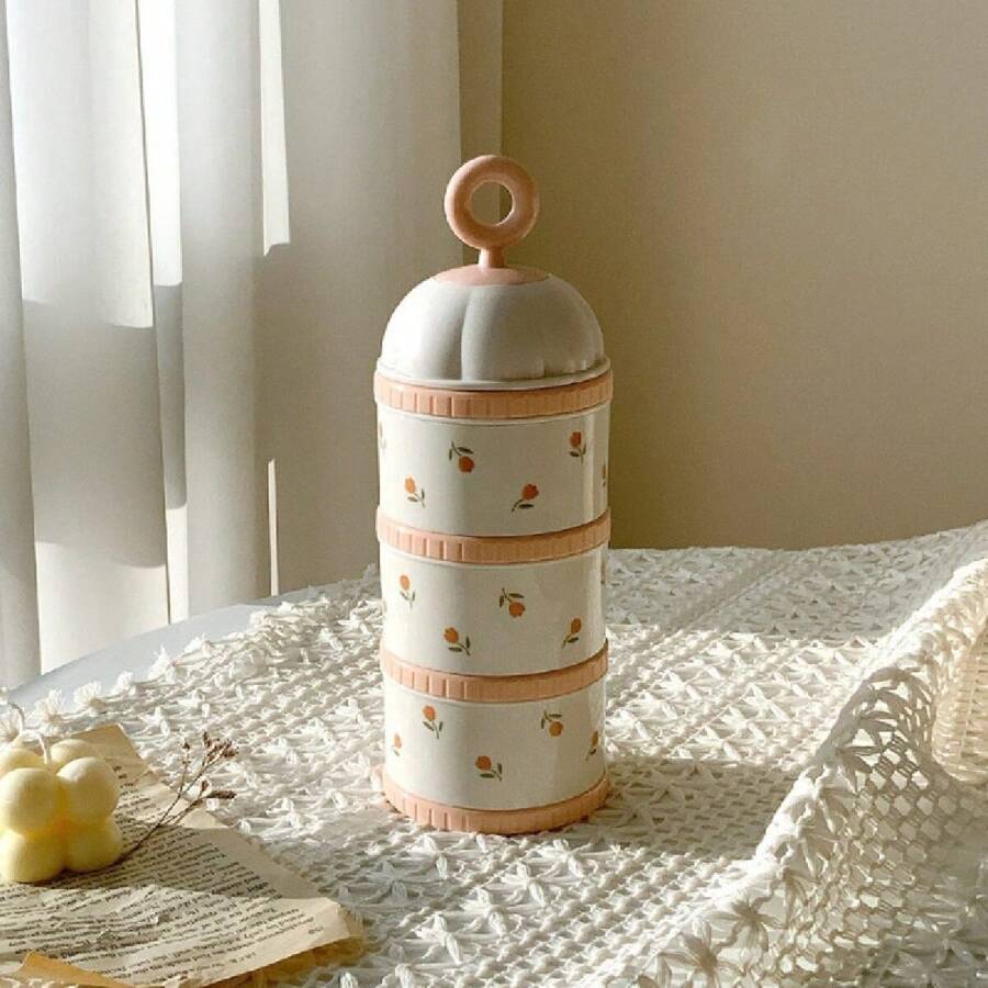 1pc Tulip Shaped Baby Formula Dispenser Container, Made Of Pp