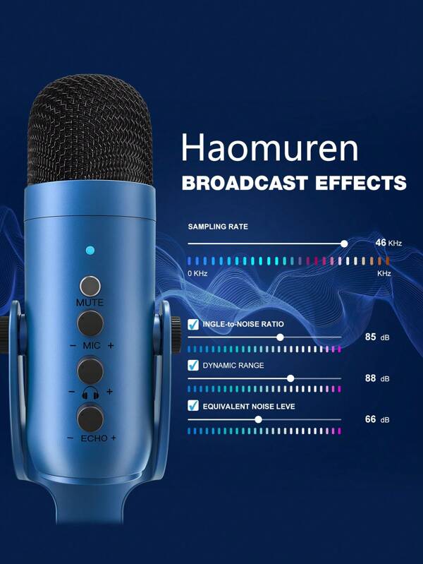 Haomuren USB Microphone,Condenser Gaming Mic for with