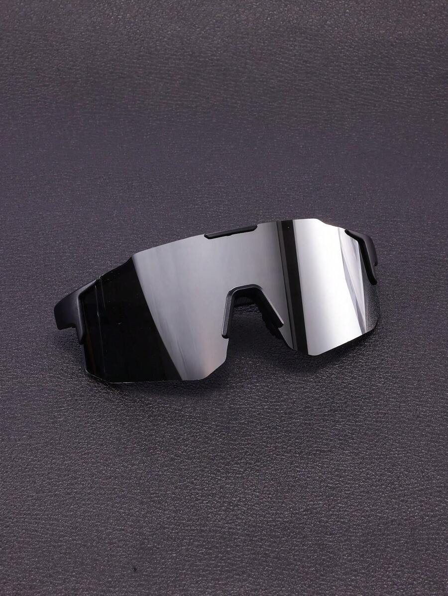1pc Men's Plastic Sport And Cycling Wrap-Around Y2k Decorative Fashion Glasses, Suitable For Daily Wear, Photography, Shopping, Riding, Skiing, Etc. Street Shades Accessories,School Beach Accessories Glasses Shades Looks Street Style And Suit For Sweater Jacket Sweatshirt Hoodie Leather Pants And Cargo Pants For Summer Beach Vacation,Outdoor,Travel