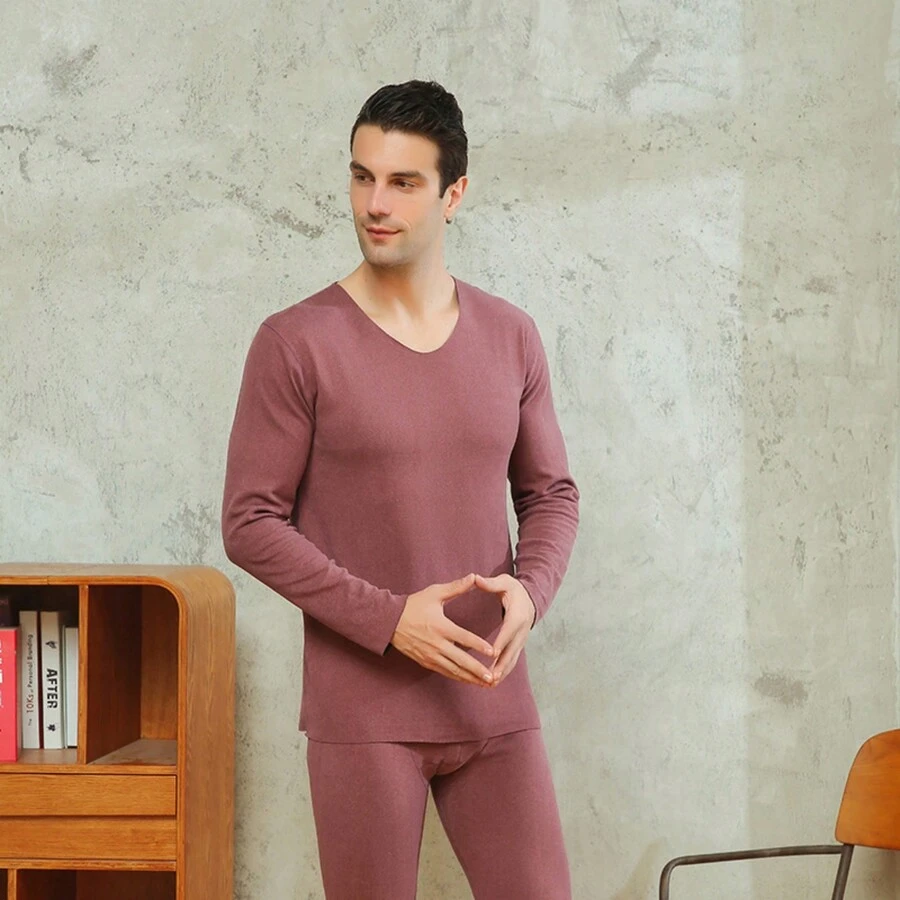 1 pièce Pour Homme Chaud Sous-vêtement Set , Automne Et Hiver , & Jeunesse , Et Ajusté