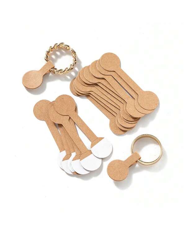 100pcs Ring Packaging Card Selfadhesive Jewelry Label Folding Card