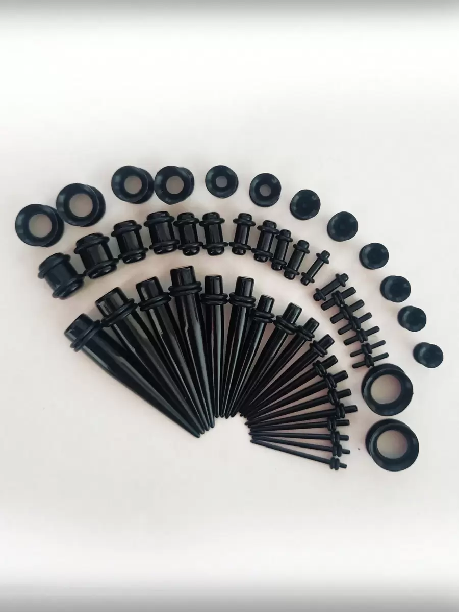 25 Paar Modische Und Einfache Ohrmessgeräte Im Exotischen Stil Mit Größen Von 14 G Bis 00 G. Konische Ohr-expander, Sortiert Nach Größen Und Verpackt In Einem Opp-beutel