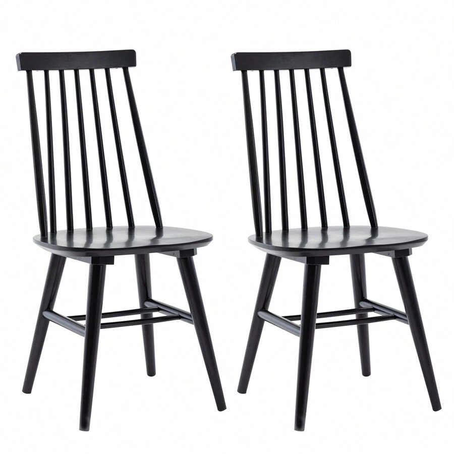 Duhome Set of 2 Spindle Back Wood Dining Room Windsor Chairs