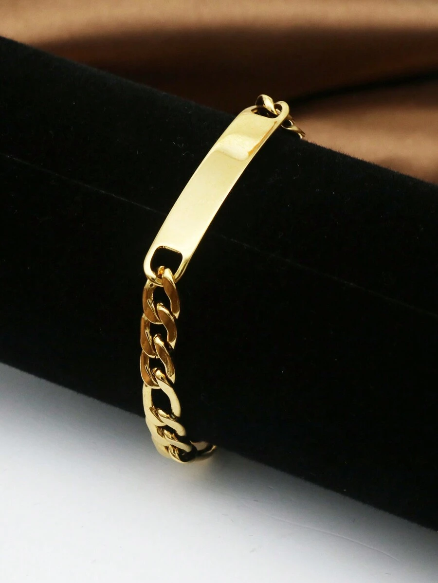 1 Stück Edelstahl Armband golden Farbe 4MM 5mm 6mm Breite 20cm Kettenarmband Für Männer Frauen Schmuck