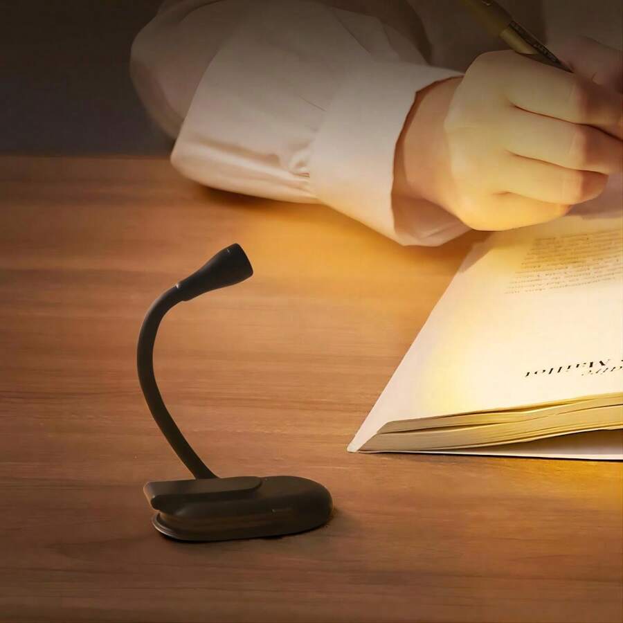 Lampă de carte, 3 culori de lampă de lectură, lampă de lectură reîncărcabilă de noptieră, lampă de masă portabilă reglabilă reglabilă, lumină de carte cu clips pentru lectură nocturnă