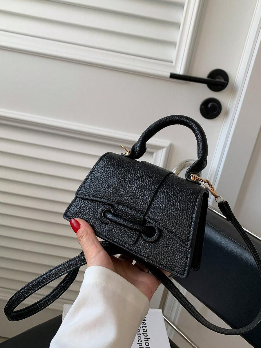 Bolsa de textura super popular deste ano, bolsa quadrada pequena estrangeira, nova bolsa versátil de cor sólida, bolsa feminina