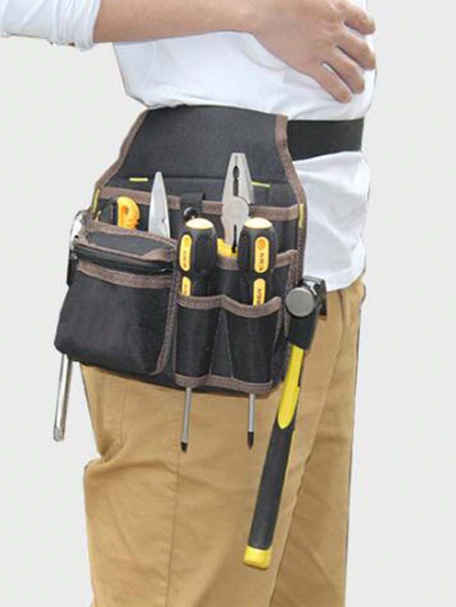 1 Pièce Sac De Taille À Outils Multi-poches Extérieur, Sac De Rangement Portable Pour Outils De Réparation À Domicile, Meubles D'extérieur Pour Outils, Petit Sac Standard Pour Outils Avec Base Résistante À L'usure, Organisateur D'outils & Rangement, Tablier De Travail Pour Menuisiers Et Constructeurs Pour Bricolage À La Maison, Charpentier, Travailleur Du Bois, Plombier, Homme À Tout Faire, Cadeau Pour Papa, Père, , Ceinture À Outils, Et Sac Banane À Outils