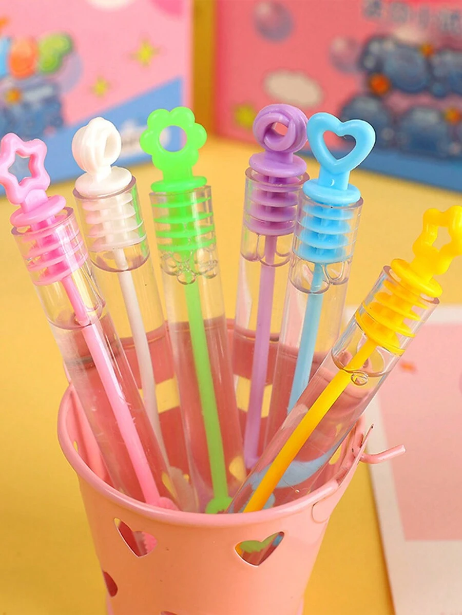 Se envían al azar 6 piezas / 9 piezas / 12 piezas / 48 piezas de burbujas de agua portátiles en mini tubos de ensayo para niños juguete soplador de burbujas