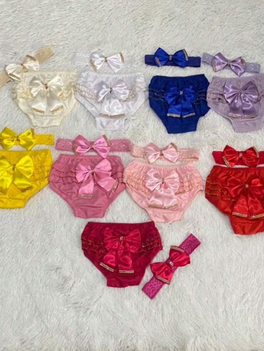 Kit 5 Calcinhas Bunda Rica com 5 Tiara de Renda