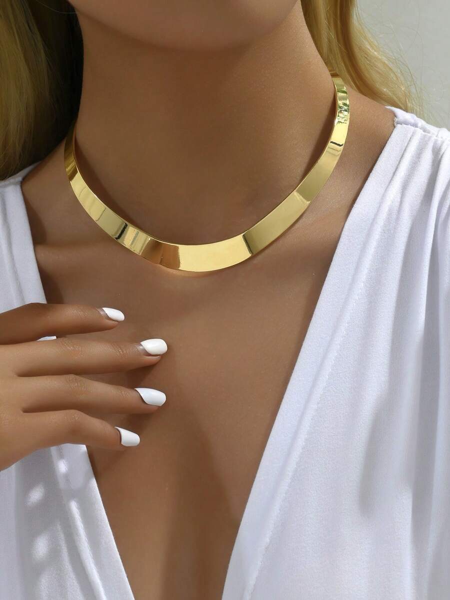 1 pieza Collar gargantilla de aleación exagerado para mujeres, apropiado para uso diario