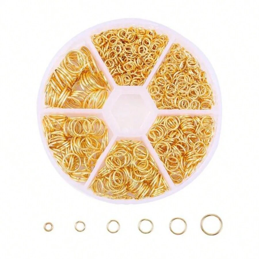 Jump Rings Of 6 Mixed Sizes, 4mm 5mm 6mm 7mm 10mm, With Lobster Clasps, Open Jump Rings For Jewelry Making Supplies