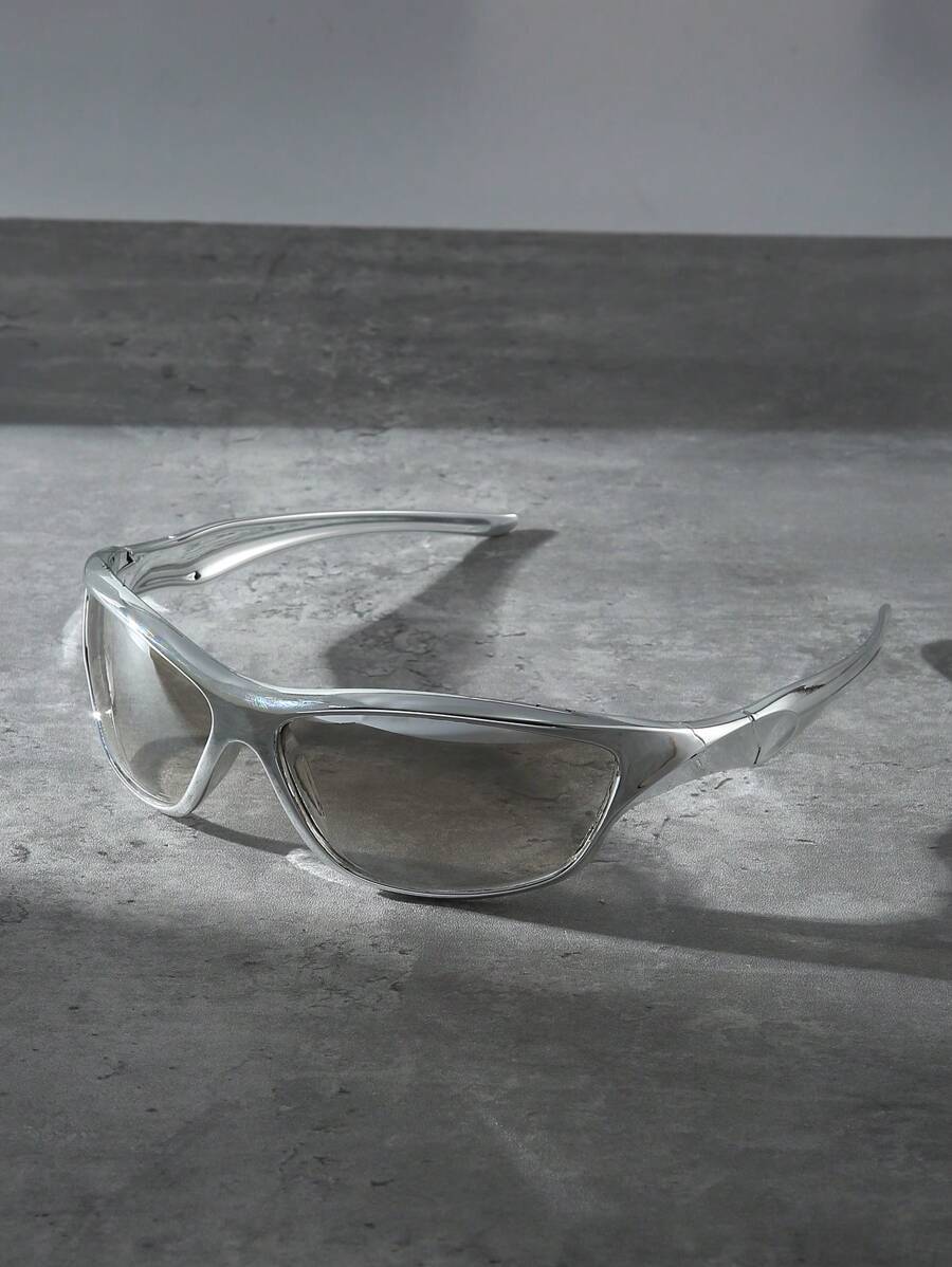 Lunettes de mode sportive Y2k avec un grand cadre pour hommes, accessoires de lunettes de soleil de rue, accessoires de plage. Lunettes de soleil avec un look de style de rue qui convient aux pulls, vestes, sweats à capuche, pantalons et pantalons cargo pour l'été, la plage, les vacances, l'extérieur et les voyages