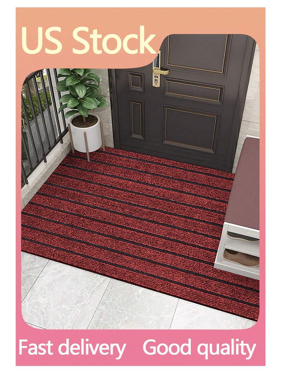 1pc Simple Striped Entrance Door Mat, Indoor Doormat