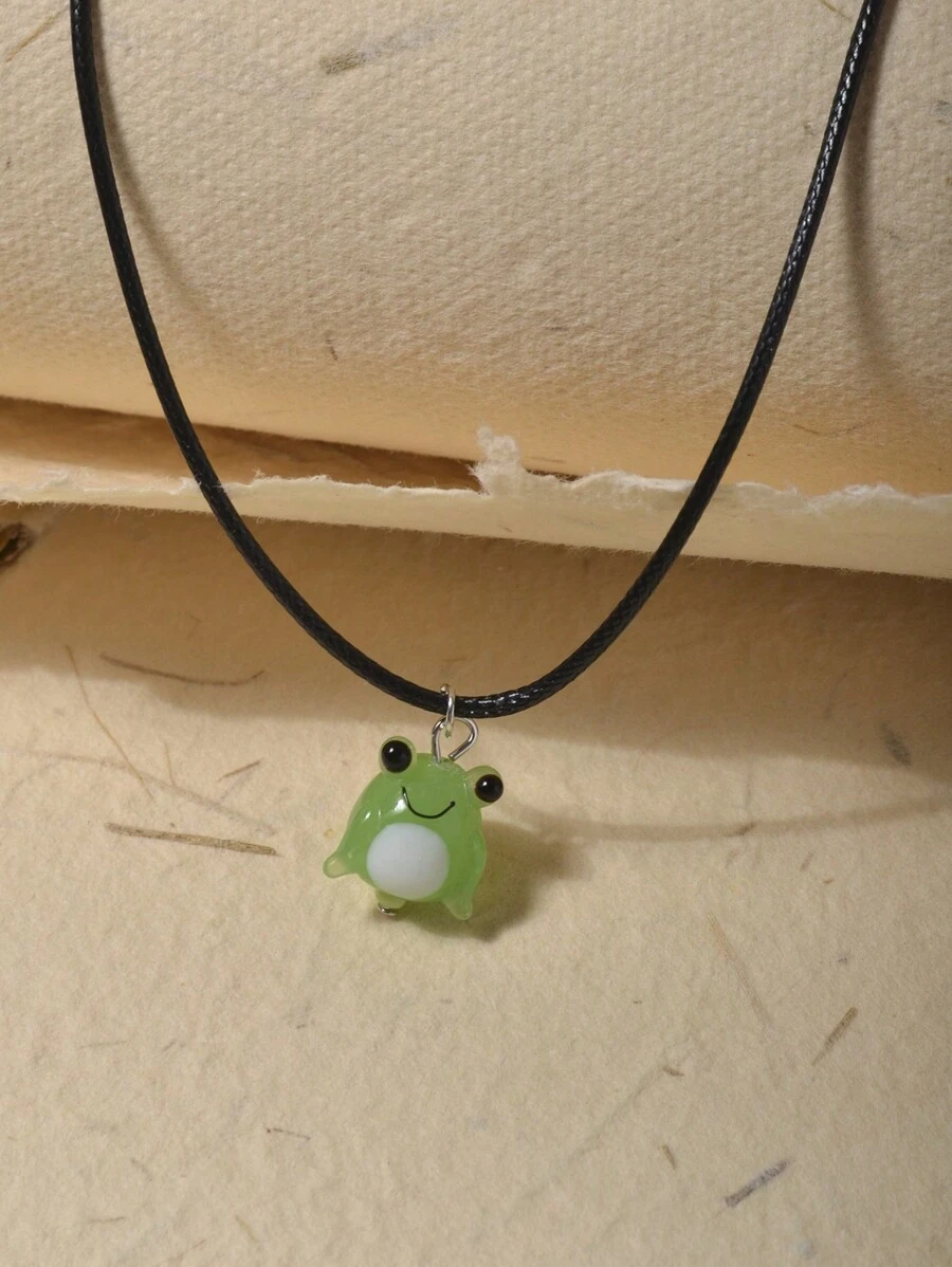 1 Pieza Collar Colgante Con Forma De Rana Linda, Adecuado Para Uso Diario