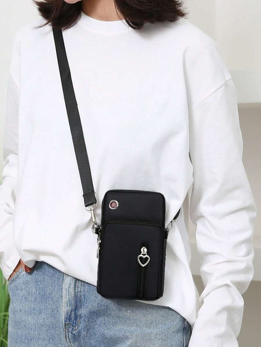 Bolso de teléfono para mujer, mini bolso bandolera, monedero vertical para mujer, bolso de brazo y muñeca para deportes y correr, mini bolso bandolera casual para teléfono con orificio para auriculares, moda para trabajadores de cuello blanco, universidad, trabajo, negocios, traslados, oficina, para aniversario, pareja, regalo de cumpleaños, Día de San Valentín, regalo