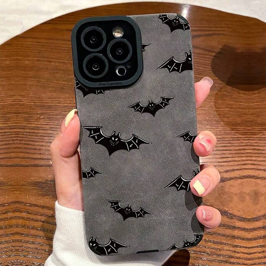 1 szt. Miękkie etui na telefon 3D z zabezpieczeniem przed upadkiem w kształcie nietoperza, kompatybilne z iPhone'em i Samsungiem