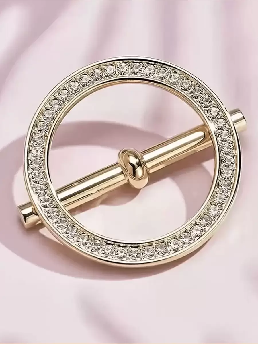 1 Stück Strass-Druckknopf, verknoteter Knopf für Kleidersäume, modische Schnalle/Brosche für Frauen Kleidung, Schals, Tücher