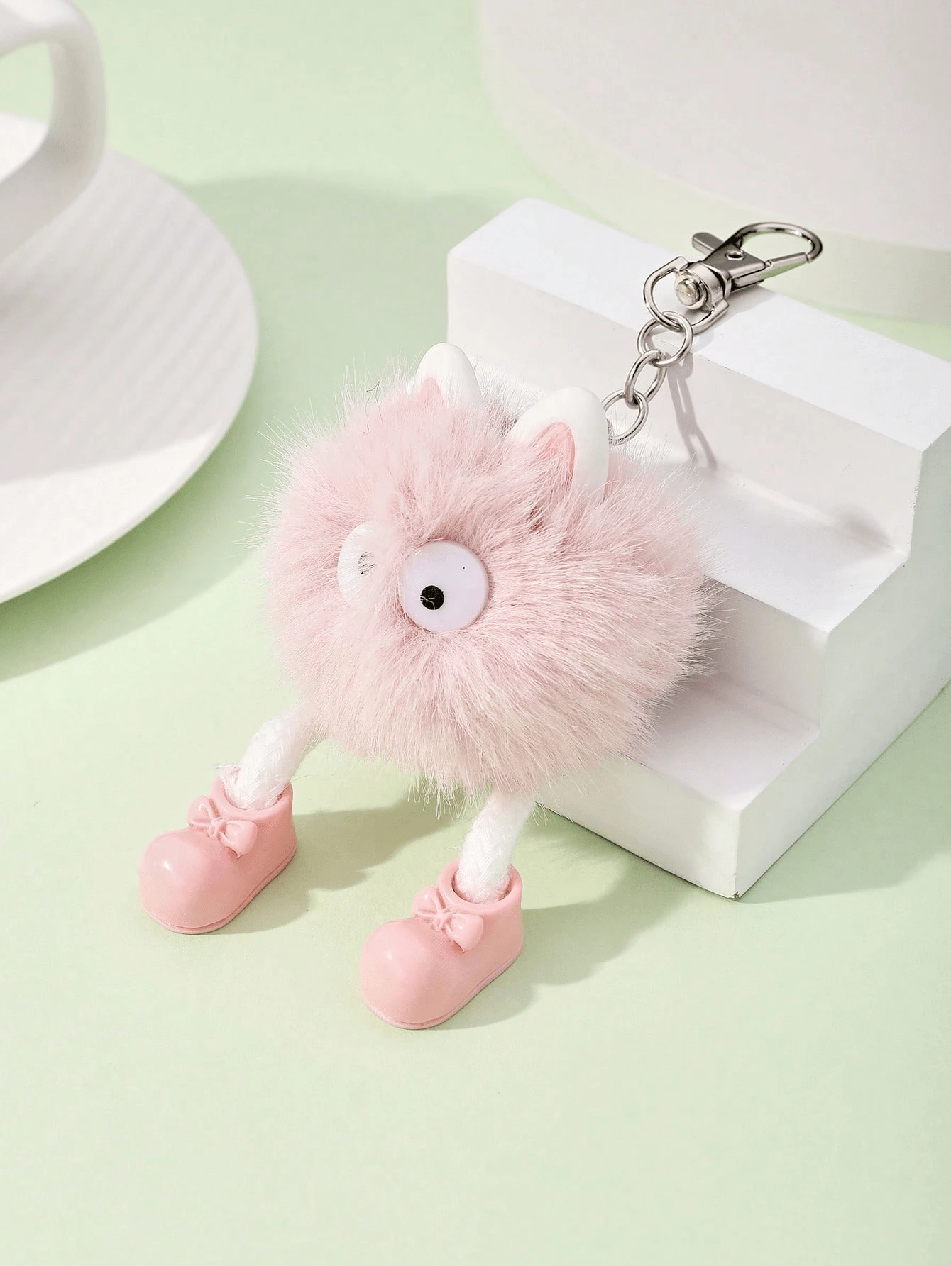 New Arrival Cute And Funny Pink Plush Little Monster Bag Pendant Cartoon Stuffed Toy Ornament Suitable For Backpack Wallet Daily Use Dating Gift Backpack Decoration With Girlish Heart Gift Gift Accessories Decor Key Chain Charms Cute Stuff Therian Plush Keychain