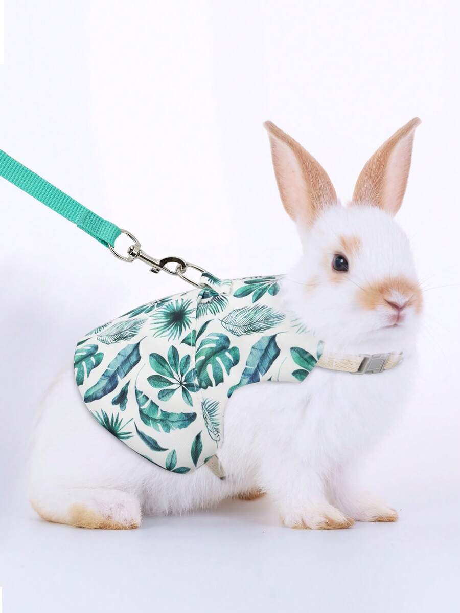 Supet 1 Peça Conjunto De Arnês E Guia Para Animais De Estimação Respirável E Fashion Com Padrão Impresso Para Atividades Ao Ar Livre (adequado Para Coelhos)