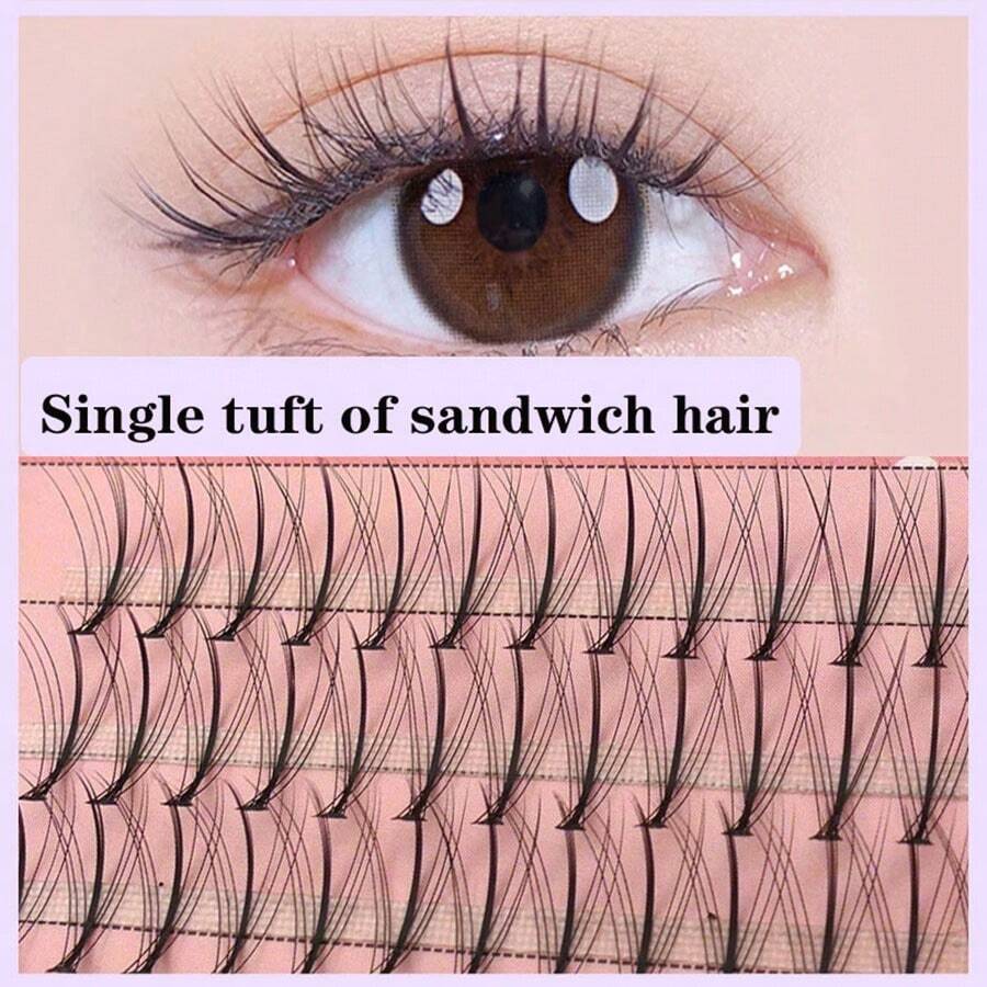 anlinnet DIY Eyelash Extensions 60 Clusters Manga Lashes Volume Individual Eyelashes Extensions Lash Clusters DIY At Home